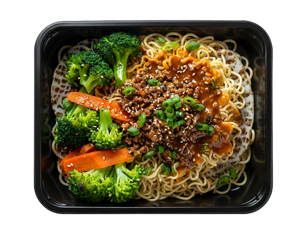 Koreansk oksekød med nudler, broccoli og gulerod – Frost