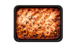 Mexicansk enchilada-gratin med sorte bønner, majs og ost – Frost