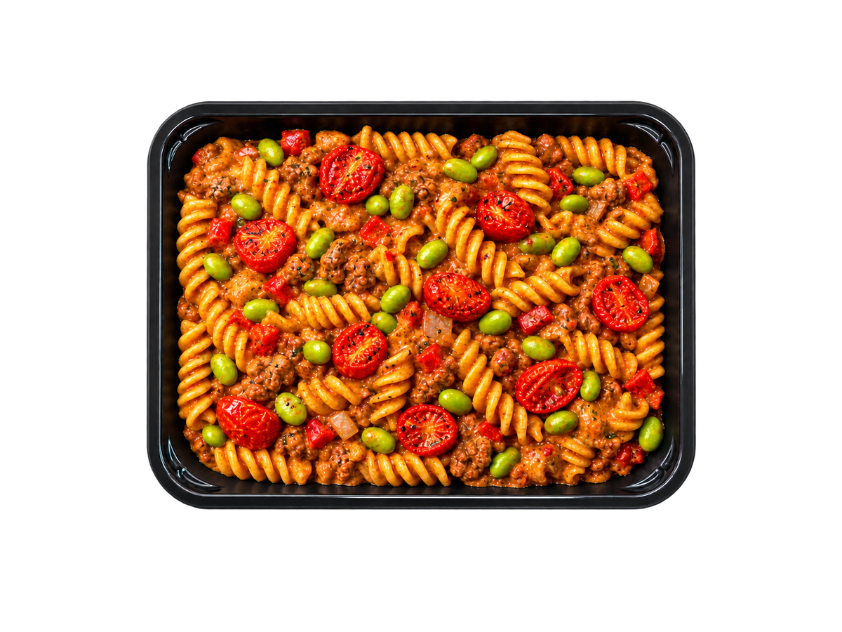 Cremet cajun-pasta med svinekød og bagt grønt – Frost