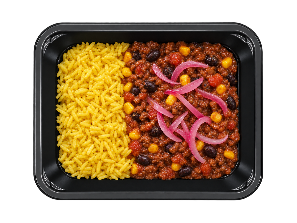 Mexicansk okseragù med ris, majs og bønner – Frost